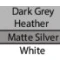 Dark Grey Heather/Matte Silver/White