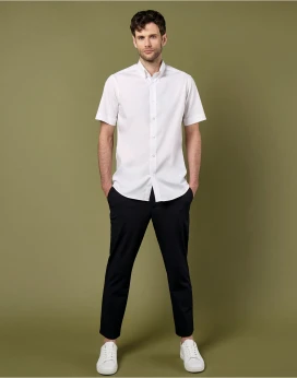 Kustom Kit Tailored Fit Short Sleeve Premium Oxford Shirt