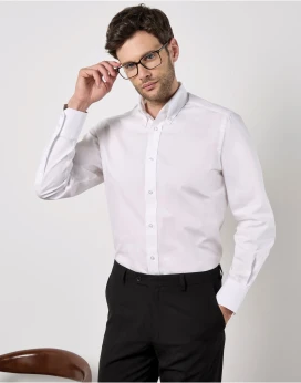 Kustom Kit Tailored Fit Long Sleeve City Shirt