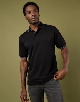 Kustom Kit Classic Fit Tipped Collar Polo