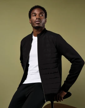 Kustom Kit Quilted Full Zip Sweatshirt