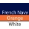 French Navy/Orange/White
