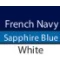 French Navy/Sapphire Blue/White